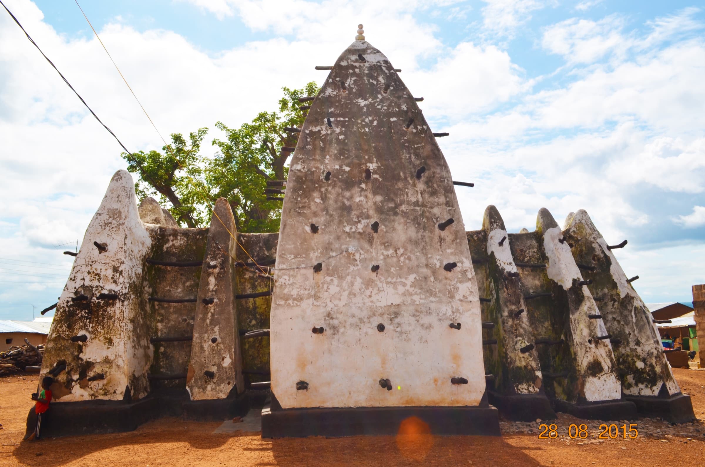 Front view of the Larabanga Mosque in Northern Ghana