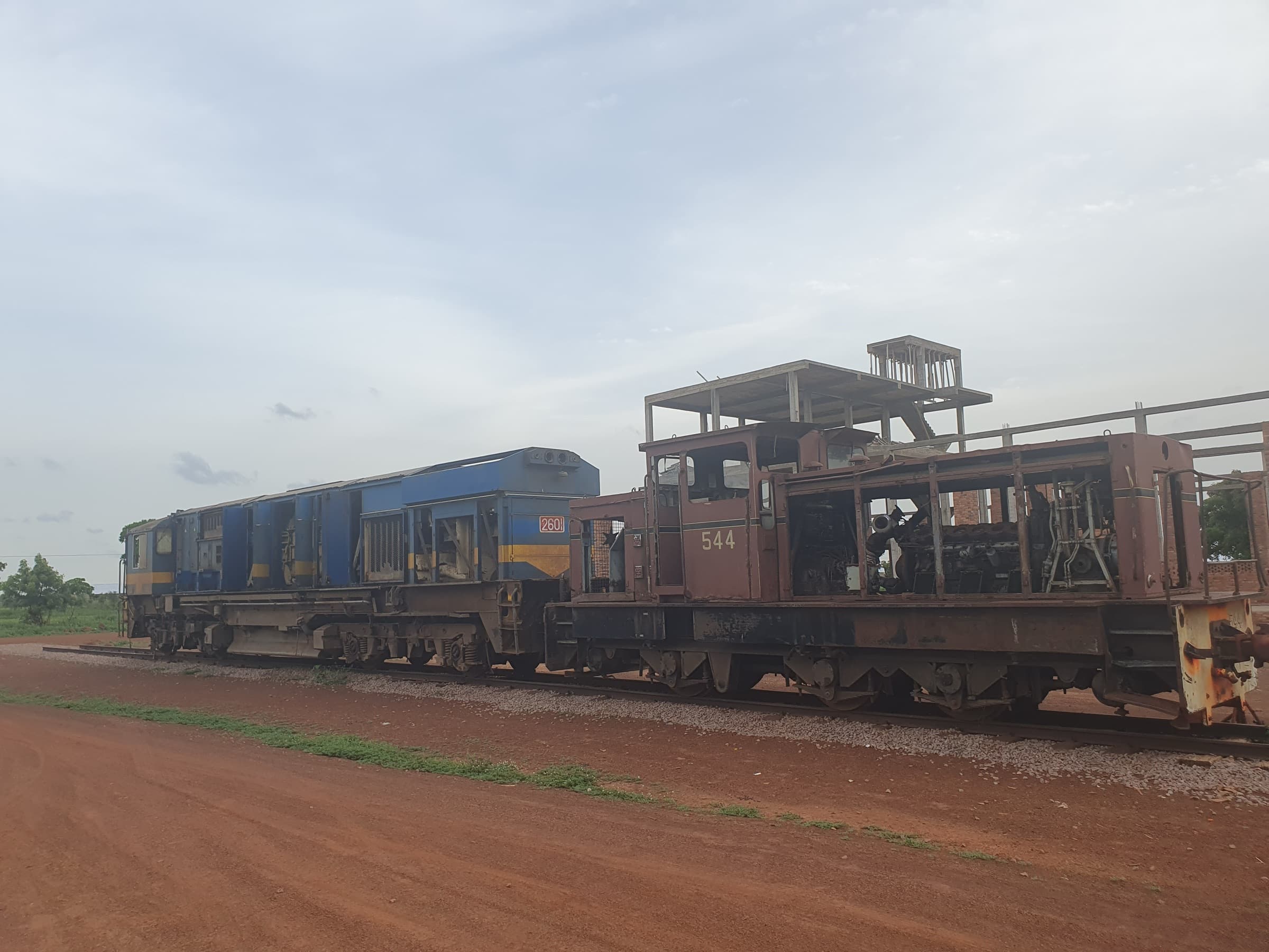 A retired train repurposed at Red Clay Studio, Tamale